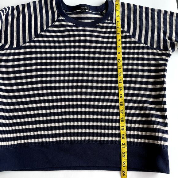 J.Crew Waffle Striped Sweatshirt Size M - Picture 15 of 16